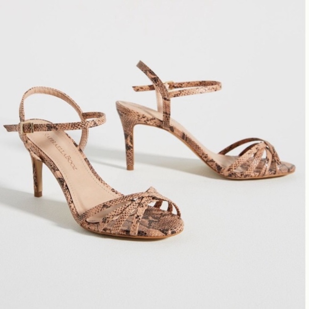 Snakeskin Strappy Heels